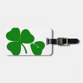 St Patrick's Day - Get Lucky 3 + 1 bladeren = 4 Bagagelabel