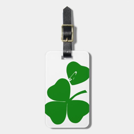 St Patrick's Day - Get Lucky 3 + 1 bladeren = 4 Bagagelabel (Voorkant verticaal)