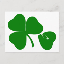 St Patrick's Day Get Lucky Safety Pin Briefkaart