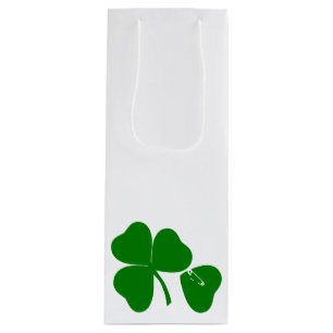 St Patrick's Day Get Lucky Safety Pin Gift Bag Wijn Cadeautas