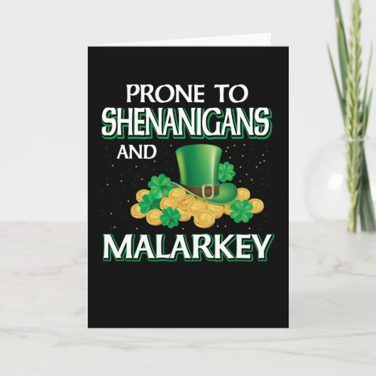 St. Patrick's Day gevoelig voor Shenanigans Kaart (Voorkant)