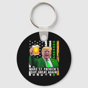 St Patrick's Day Geweldig weer Grappig Trump 1 Sleutelhanger