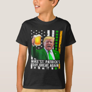 St Patrick's Day Geweldig weer Grappig Trump 1 T-shirt