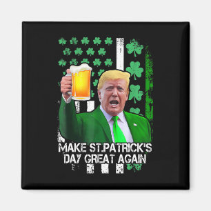 St Patrick's Day geweldig weer grappige Trump met Magneet