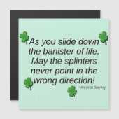 St. Patrick's Day Gezegde Magnet Kaart (Voorkant / Achterkant)