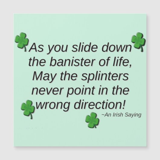 St. Patrick's Day Gezegde Magnet Kaart (Voorkant)