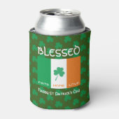 St Patricks Day Gezegend Geloof Hoop Liefde Ierse  Blikjeskoeler (Blikje Voorkant)