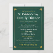 St. Patrick's Day gezinsdiner traditioneel Iers Kaart (Voorkant)