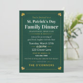 St. Patrick's Day gezinsdiner traditioneel Iers Kaart (Staand voorkant)