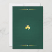 St. Patrick's Day gezinsdiner traditioneel Iers Kaart (Achterkant)
