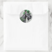 St. Patrick's Day Giant Schnauzer Ronde Sticker (Tas)