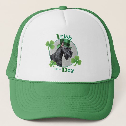 St. Patrick's Day Giant Schnauzer Trucker Pet (Voorkant)