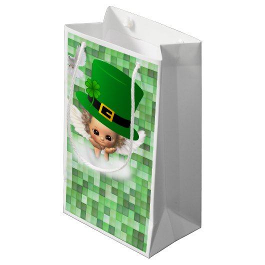 St. Patrick's Day Gift Bag Angel Klein Cadeauzakje (Voorkant Gekanteld)