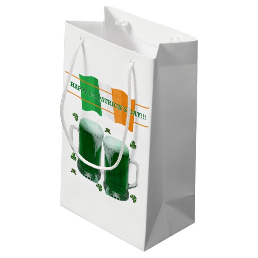 St. Patrick's Day Gift Bag Beer Klein Cadeauzakje (Achterkant Gekanteld)