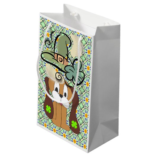 St. Patrick's Day Gift Bag Dog Klein Cadeauzakje (Achterkant Gekanteld)