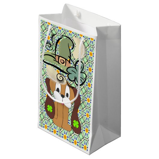 St. Patrick's Day Gift Bag Dog Klein Cadeauzakje (Voorkant Gekanteld)