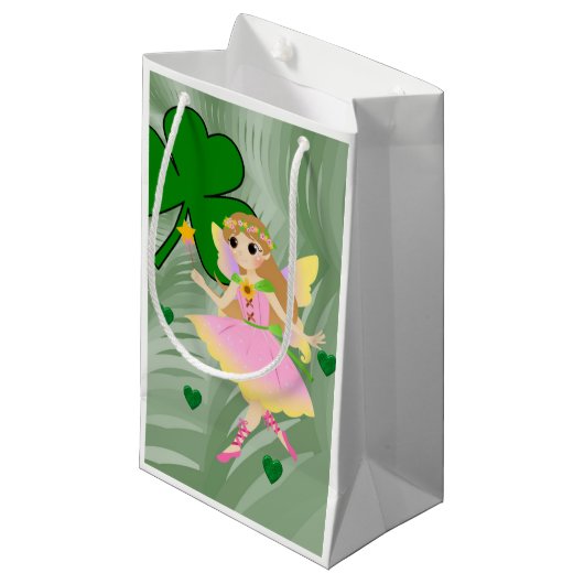 St. Patrick's Day Gift Bag Fairy Klein Cadeauzakje (Voorkant Gekanteld)