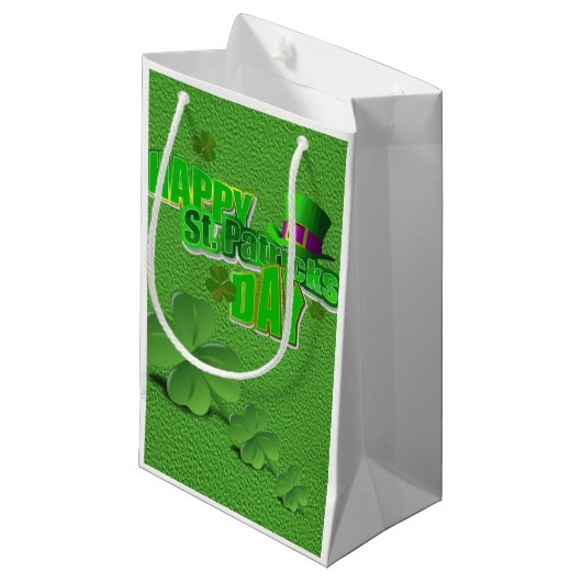 St. Patrick's Day Gift Bag Klein Cadeauzakje (Voorkant Gekanteld)