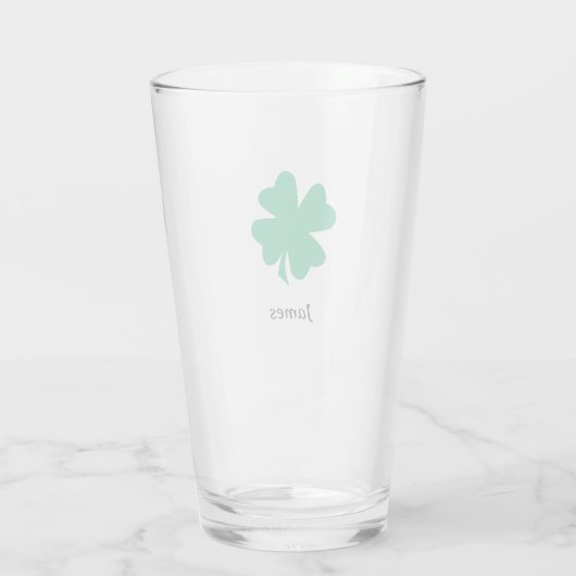 St Patrick's Day Gifts Favors Custom Name Monogram Glas (Achterkant)