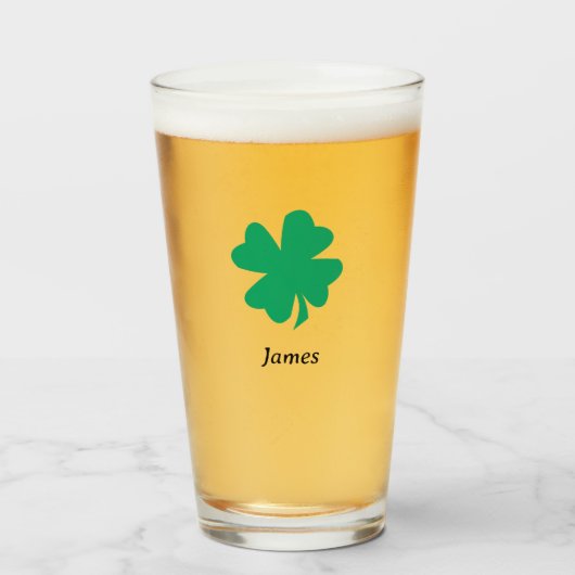 St Patrick's Day Gifts Favors Custom Name Monogram Glas (Voorkant gevuld)