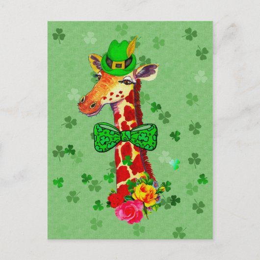 St. Patrick's Day Giraffe Briefkaart (Voorkant)