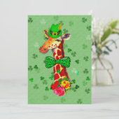 St. Patrick's Day Giraffe Kaart (Staand voorkant)