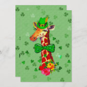 St. Patrick's Day Giraffe Kaart (Voorkant / Achterkant)