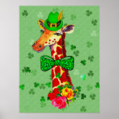 St. Patrick's Day Giraffe Poster (Voorkant)