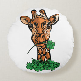 St. Patricks Day Giraffe Rond Kussen