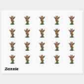 St. Patricks Day Giraffe Ronde Sticker (Vel)