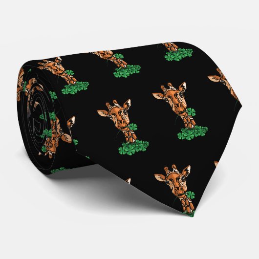 St. Patricks Day Giraffe Stropdas (Opgerold)