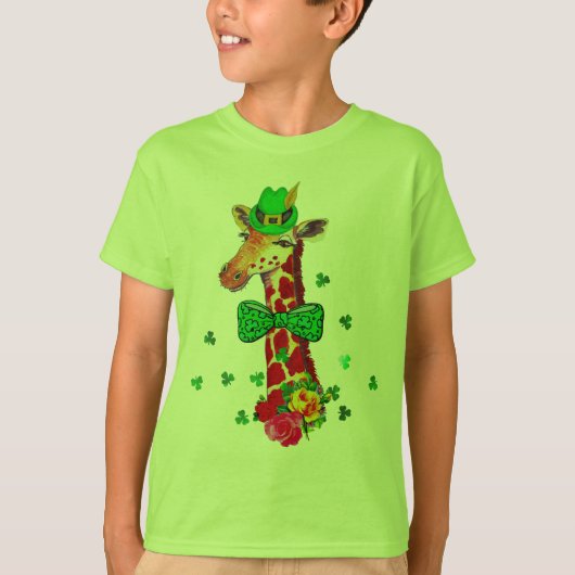 St. Patrick's Day Giraffe T-shirt (Voorkant)