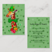 St. Patrick's Day Giraffe Visitekaartje (Voorkant / Achterkant)