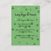 St. Patrick's Day Giraffe Visitekaartje (Achterkant)