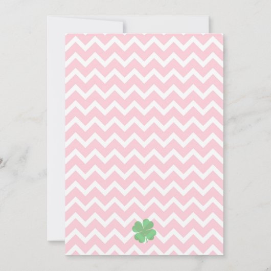 St Patrick's Day Girl Baby shower Kaart (Achterkant)