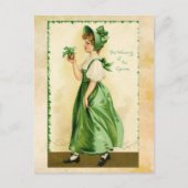 St. Patrick's Day Girl in Green Briefkaart (Voorkant)