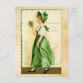 St. Patrick's Day Girl in Green Briefkaart