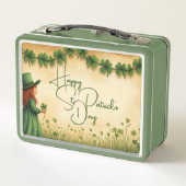 St. Patrick's Day Girl met Shamrocks (Achterkant)