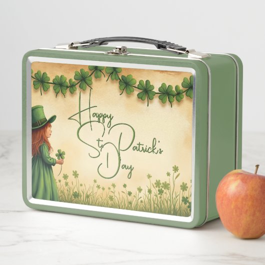 St. Patrick's Day Girl met Shamrocks (In situ)