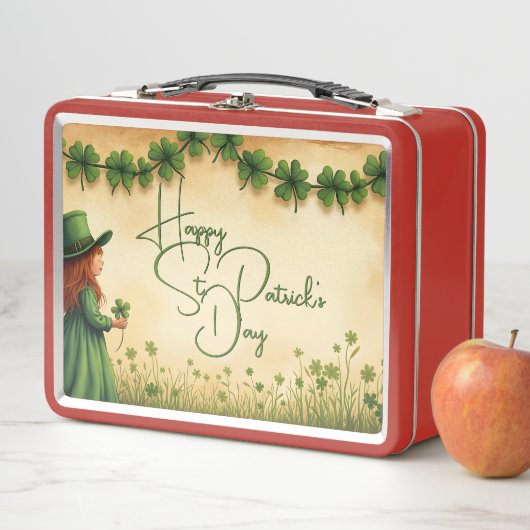 St. Patrick's Day Girl met Shamrocks (In situ)