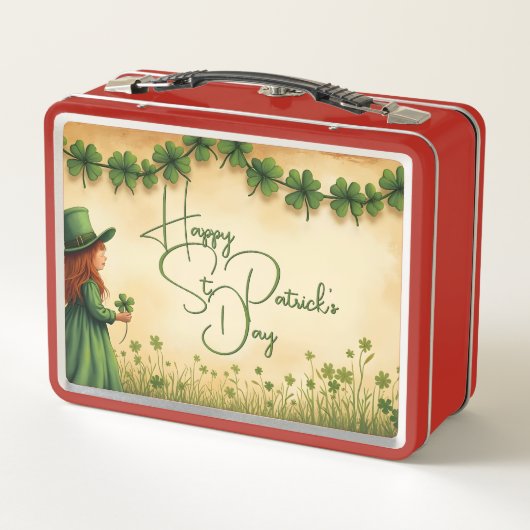 St. Patrick's Day Girl met Shamrocks (Achterkant)