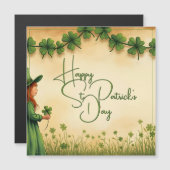 St. Patrick's Day Girl met Shamrocks (Voorkant / Achterkant)