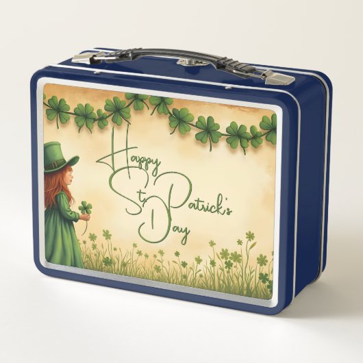 St. Patrick's Day Girl met Shamrocks (Achterkant)