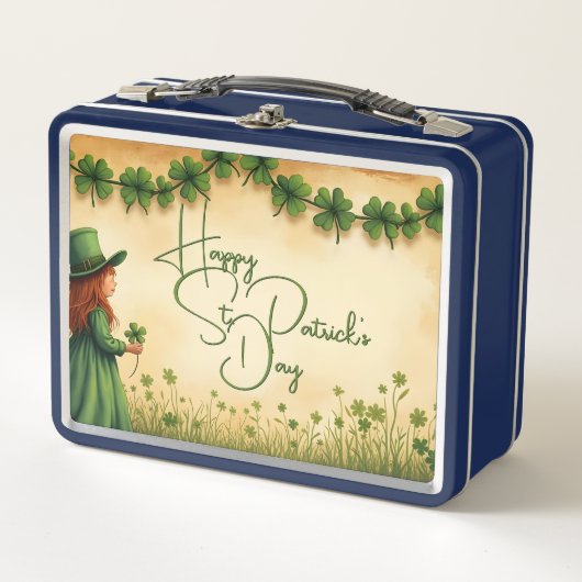 St. Patrick's Day Girl met Shamrocks (Voorkant)