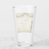 St. Patrick's Day Girl met Shamrocks Glas (Achterkant)