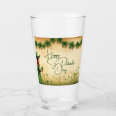 St. Patrick's Day Girl met Shamrocks Glas (Voorkant)