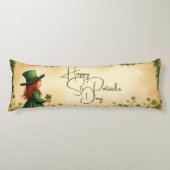 St. Patrick's Day Girl met Shamrocks Lichaamskussen (Voorkant)