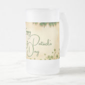 St. Patrick's Day Girl met Shamrocks Matglas Bierpul (Voorkant rechts)