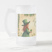 St. Patrick's Day Girl met Shamrocks Matglas Bierpul (Links)