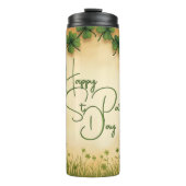 St. Patrick's Day Girl met Shamrocks Thermosbeker (Voorkant)